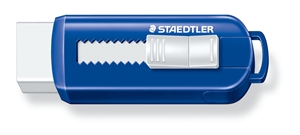 Staedtler Radiergummi PVC-frei mit Schiebefunktion blau/weiß